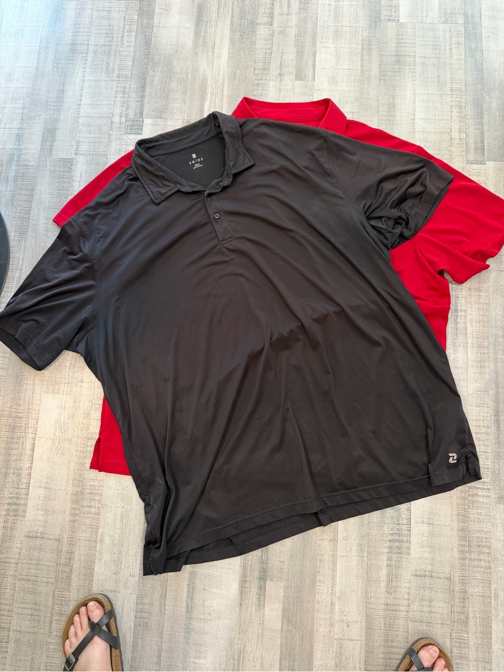 Lot 2 Mens 3XLT Golf Polo Shirts Pro Tour Coolplay Zelos Black Red Big Tall